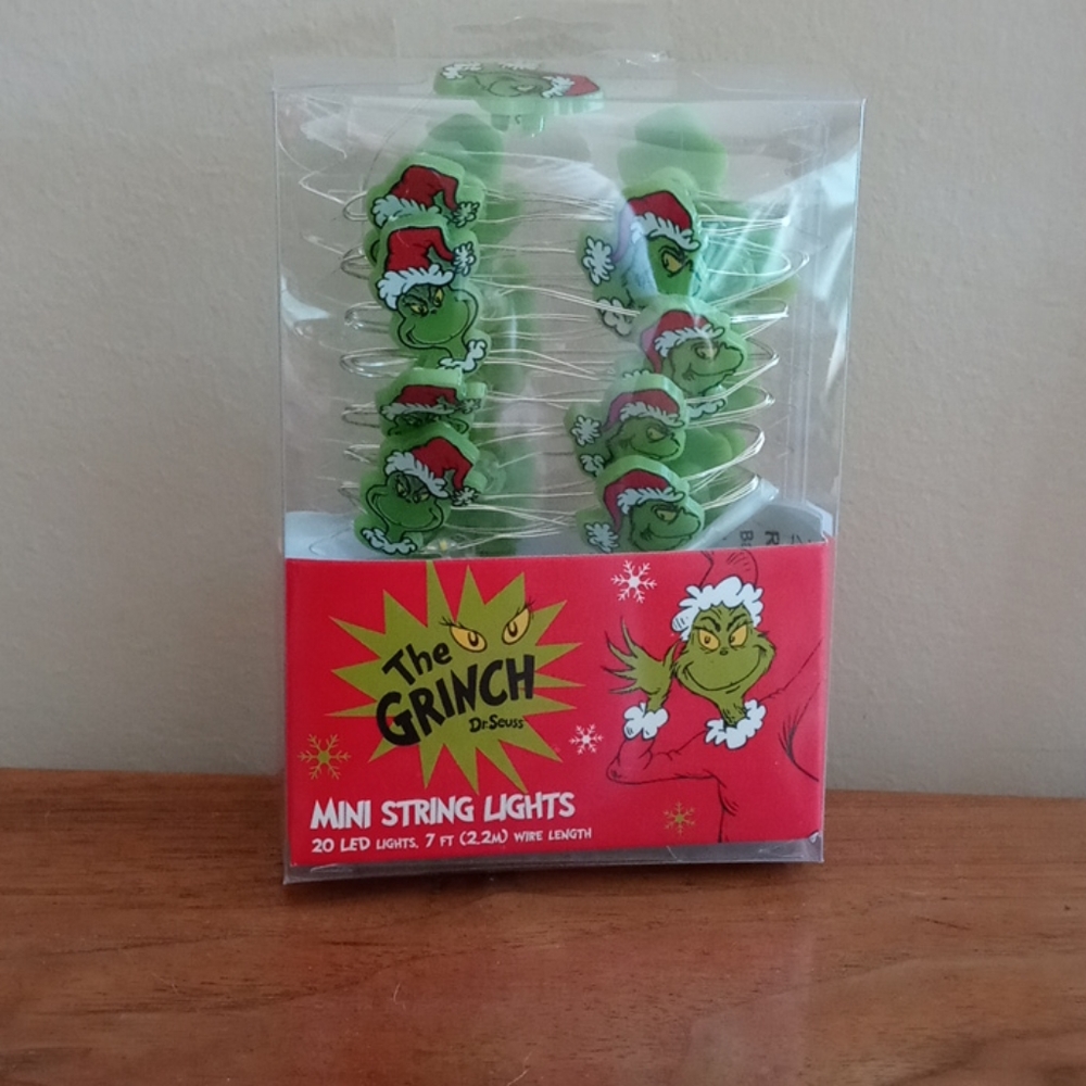 Grinch mini string lights